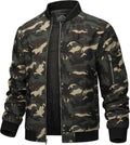 Men's Bomber Jacket Lightweight Windbreaker - Casual Zip Up Coat on