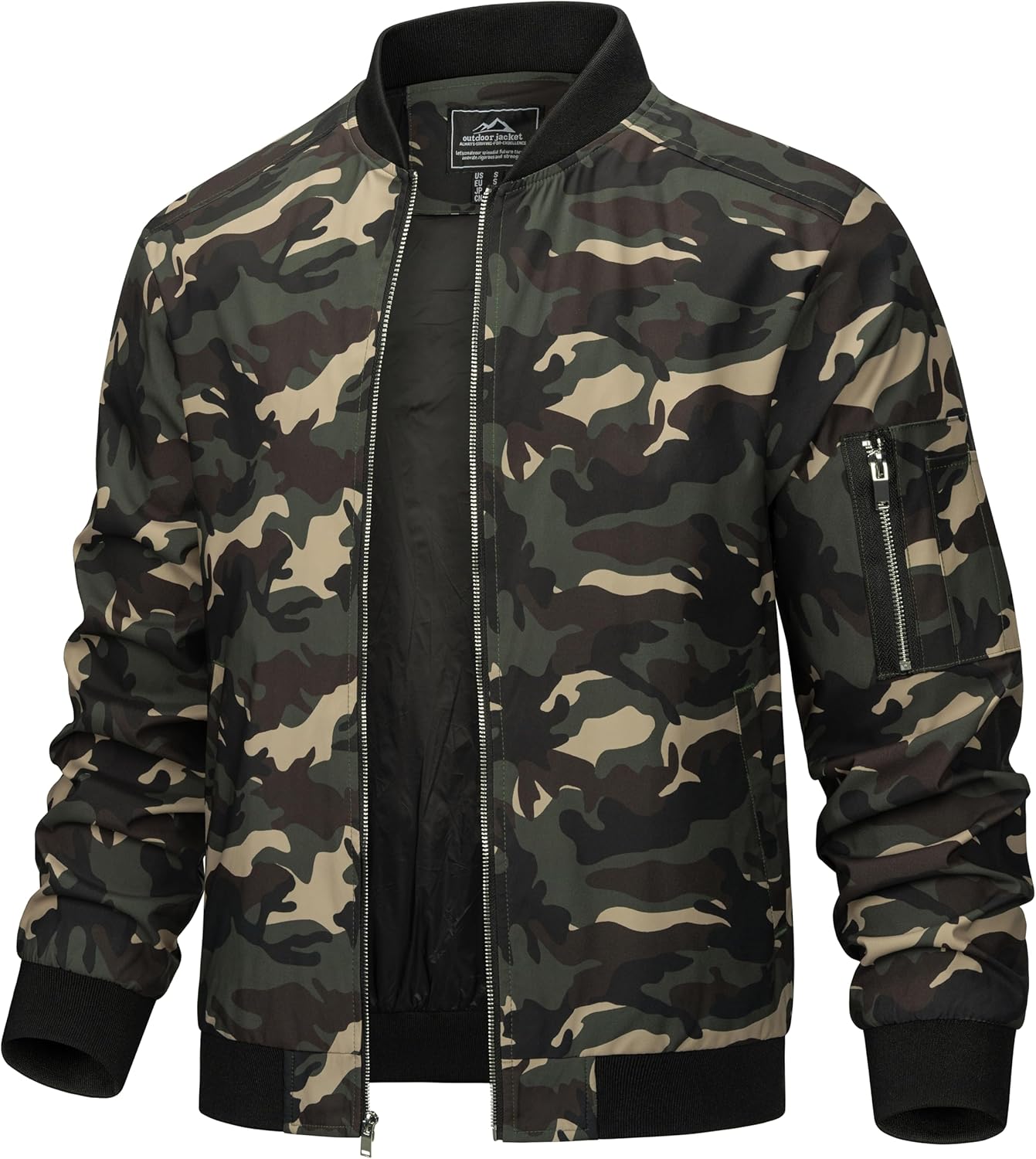 TACVASEN Men's Lightweight Bomber Jacket for Spring and Fall