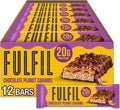 FULFIL Protein Bars Chocolate Peanut Caramel Flavor 12 Count
