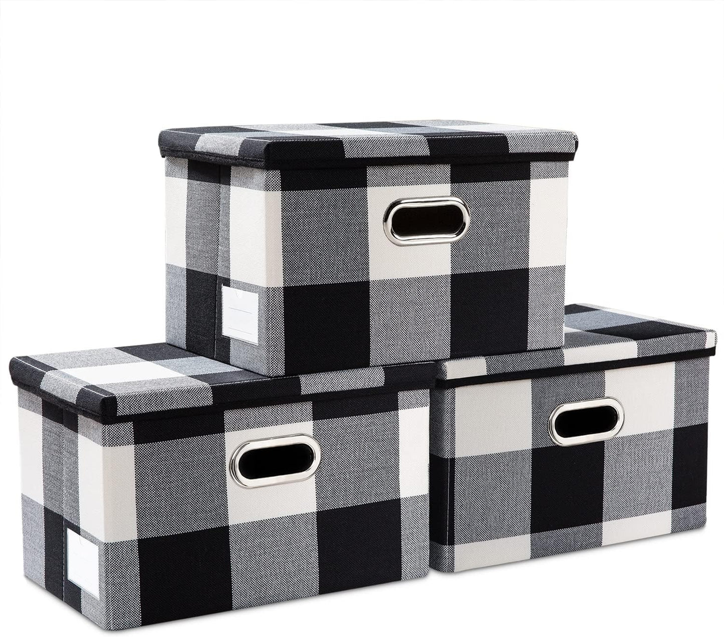 PRANDOM Collapsible Storage Bin with Lid for Home Organization