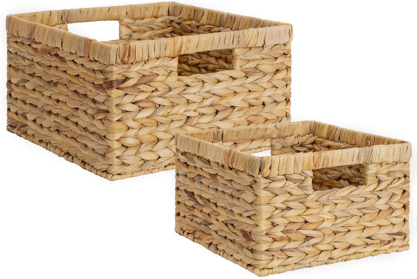 Large and Small Water Hyacinth Storage Baskets for Organizing