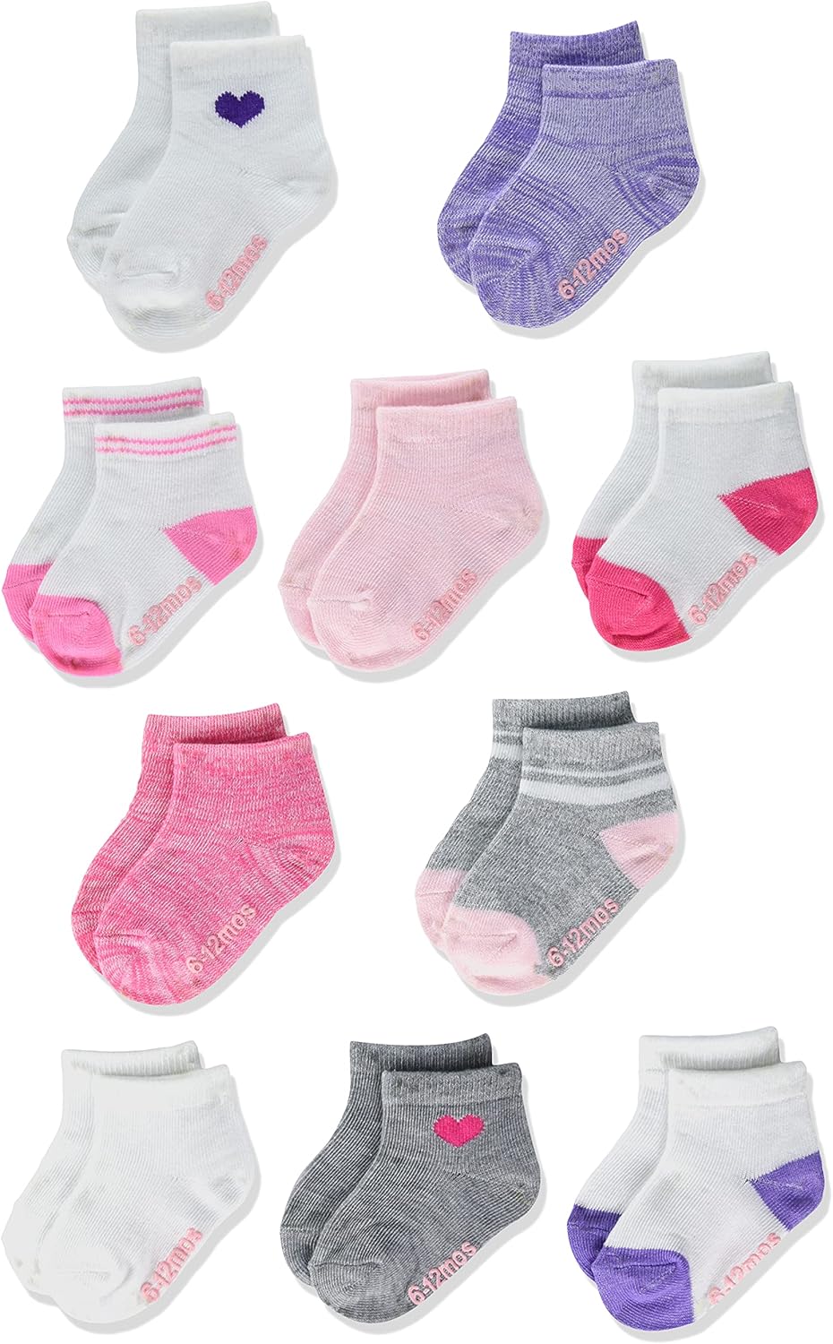 Hanes Non-Slip Toddler Ankle Socks, Grip for Safety
