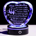 10th Wedding Anniversary Crystal Heart Keepsake - Romantic LED Gift