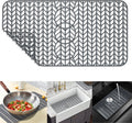 Sink Protectors for Kitchen Sink 29.5x15 Grey - Durable Silicone Mat