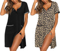 Ekouaer Nightgowns for Women 2 Pack Button Down Sleep (Style 9DVK)
