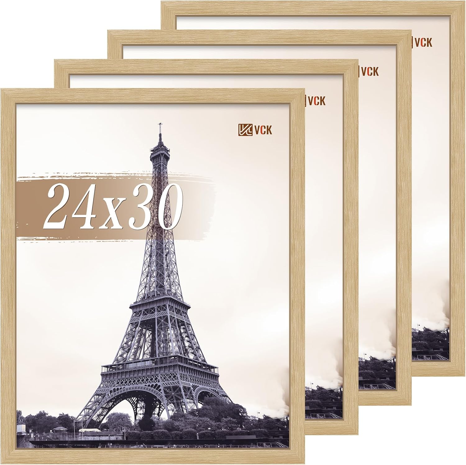 VCK 24x30 Poster Frame Set of 4 - Natural Oak Elegance