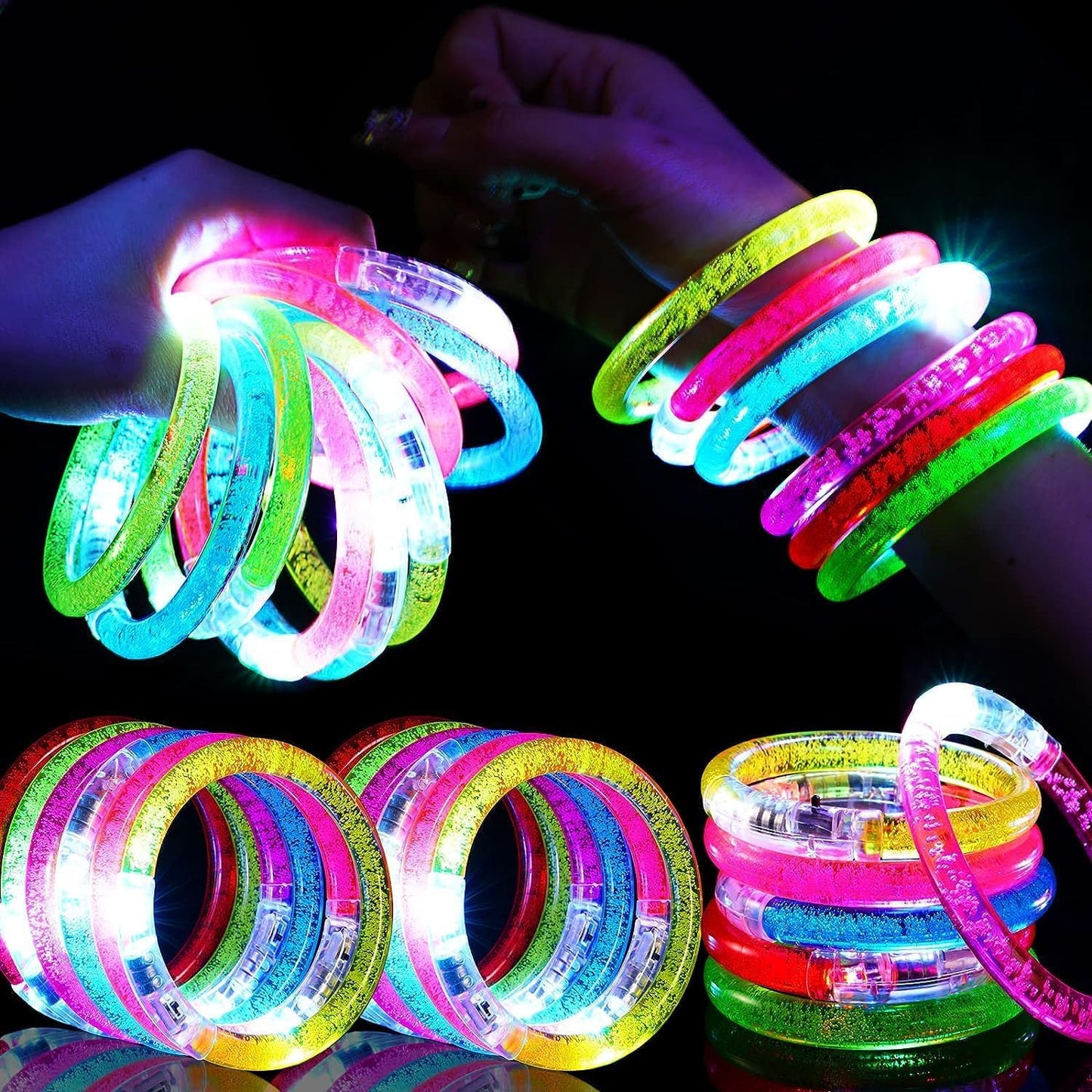 90 Pcs Glow Sticks LED Bracelets for Parties and Events