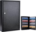 Key Box Wall Mount 64 Position Metal Locking Key Cabinet - Secure