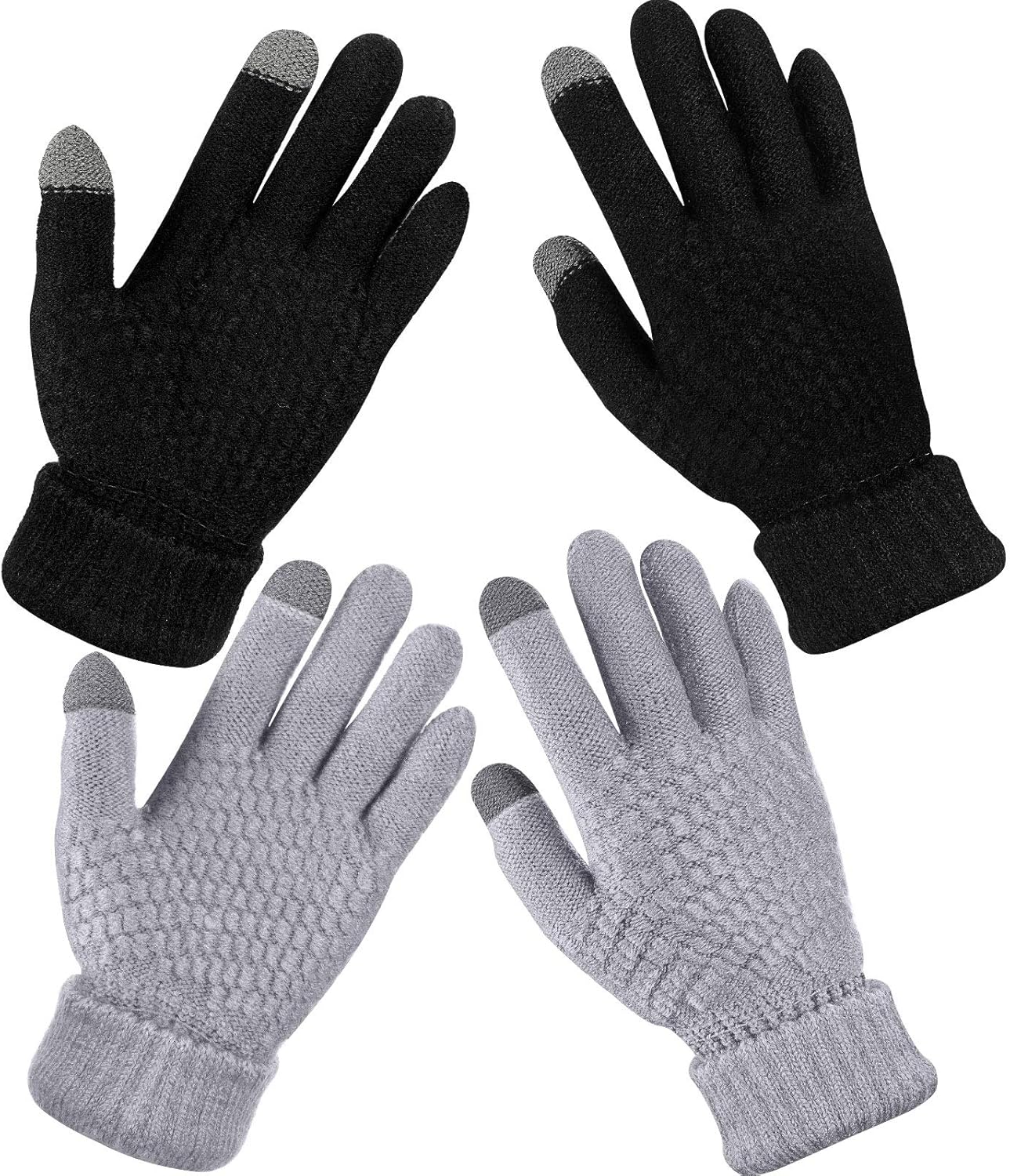 Cozy Touch Screen Winter Gloves 2 Pairs