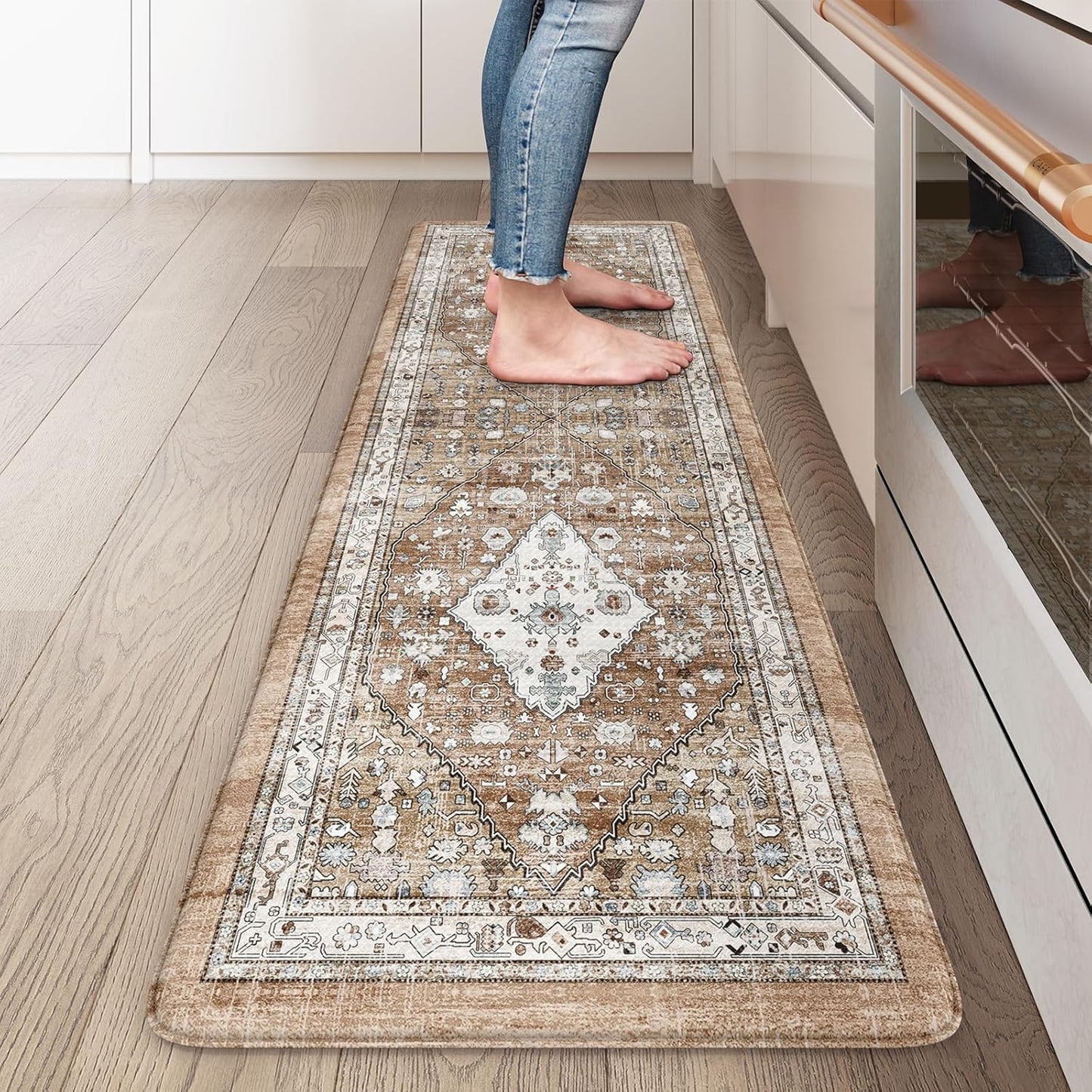 Collive Farmhouse Kitchen Mats - Cushioned Anti Fatigue Comfort