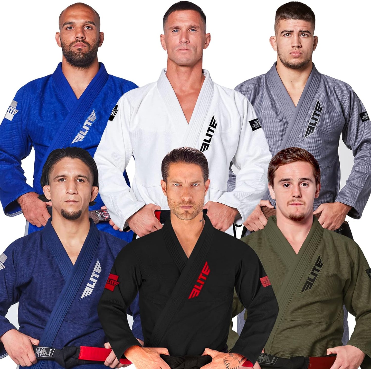 Elite Sports BJJ GI for Men with Preshrunk Fabric and Free Belt