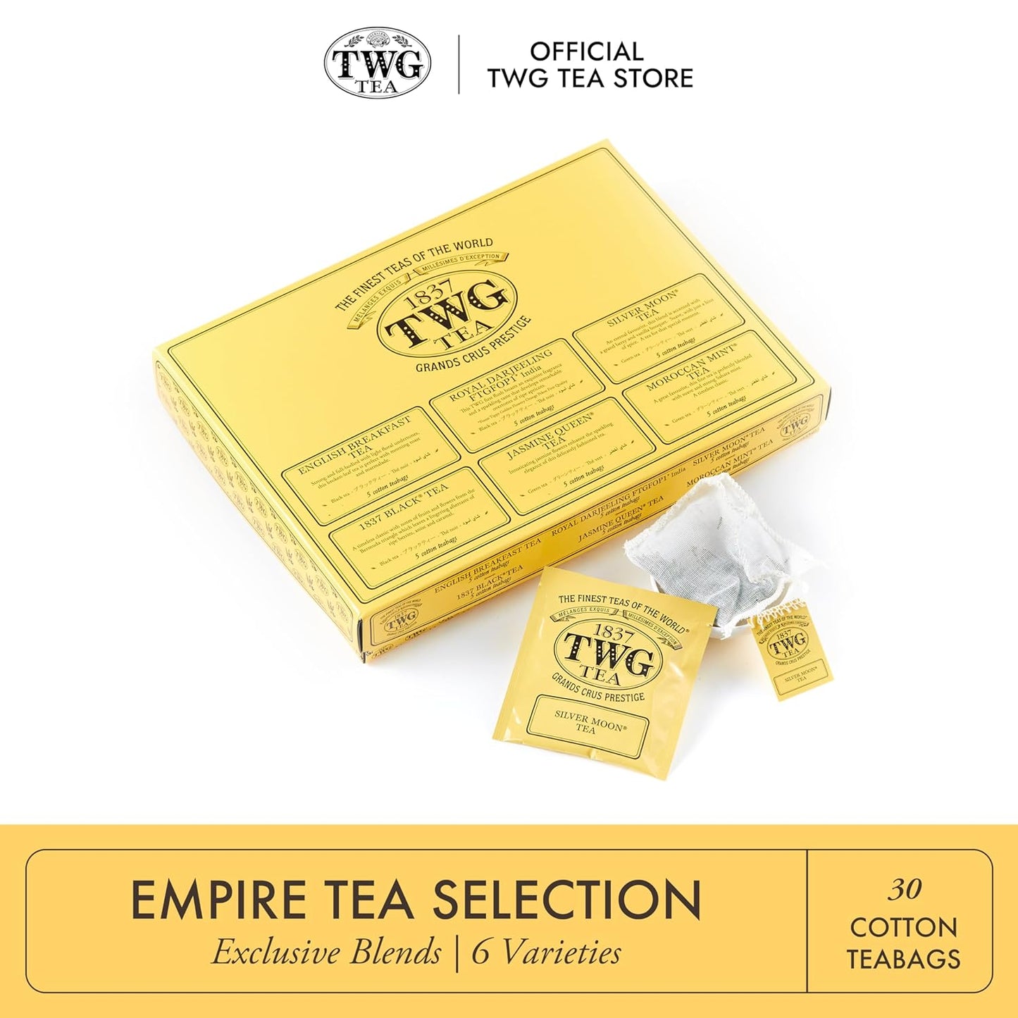 TWG Tea Empire Selection Gift Set with 6 Exquisite Varieties