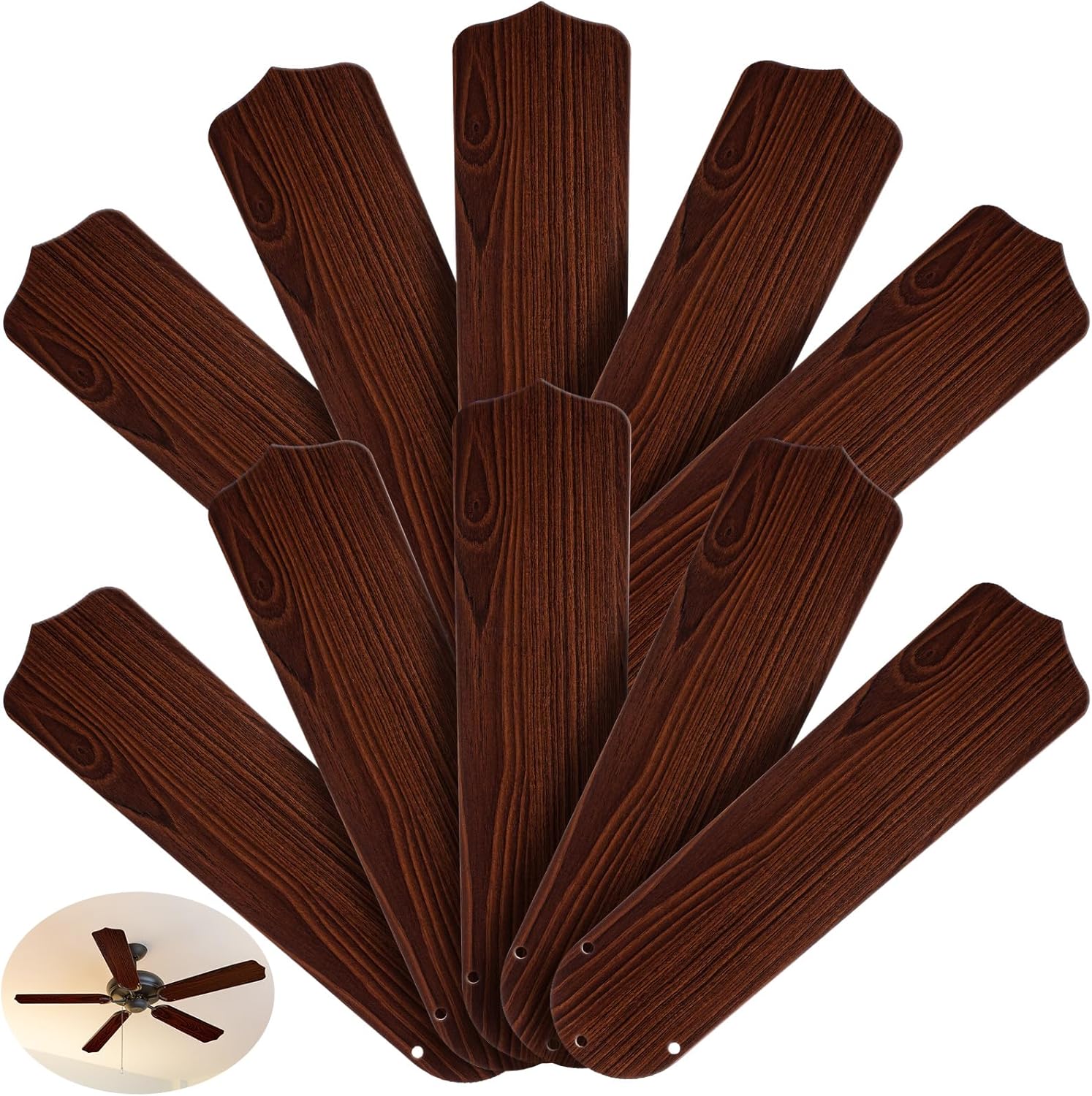 10Pcs Replacement Fan Blades for 52 Inch Ceiling Fans