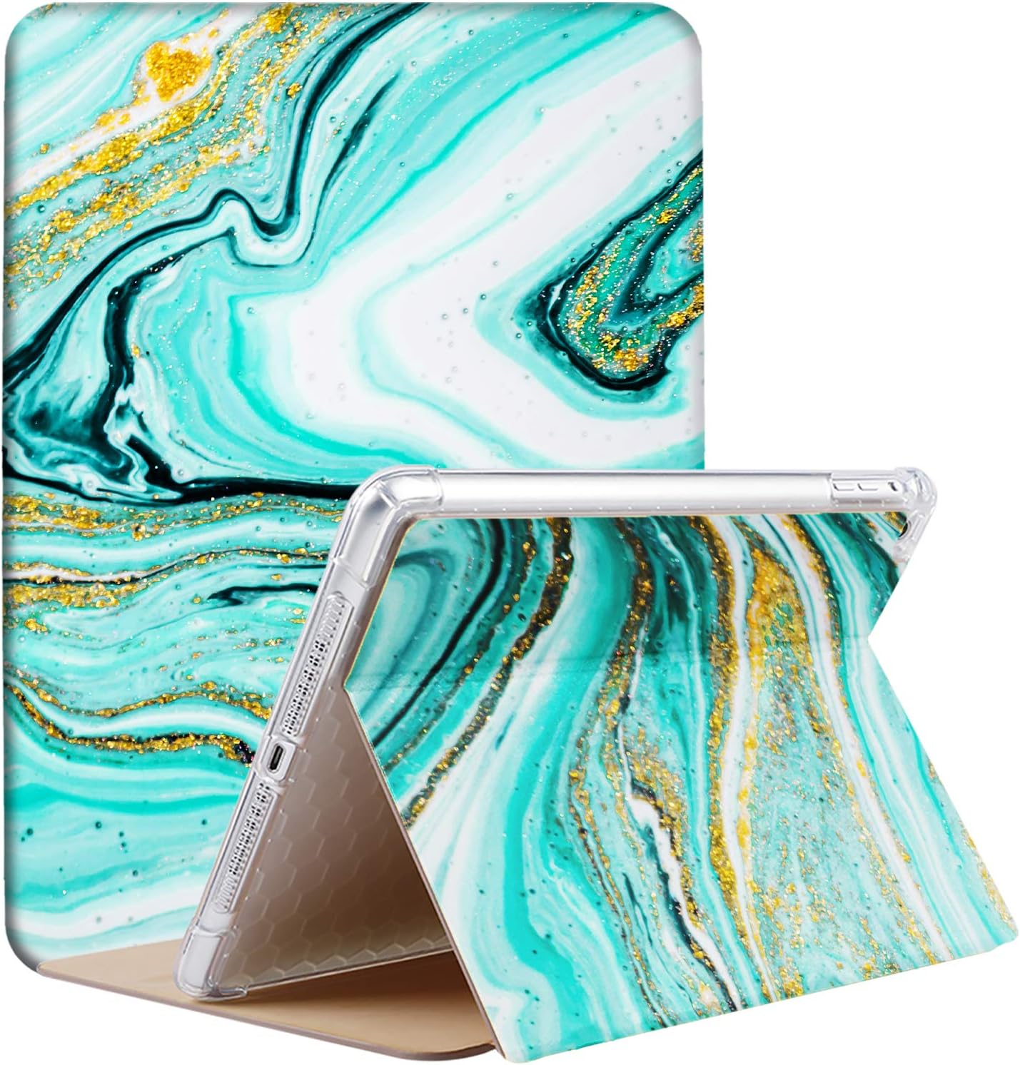 DuraSafe iPad Case for 5th/6th Gen & Air 1/2 - Aqua Marble