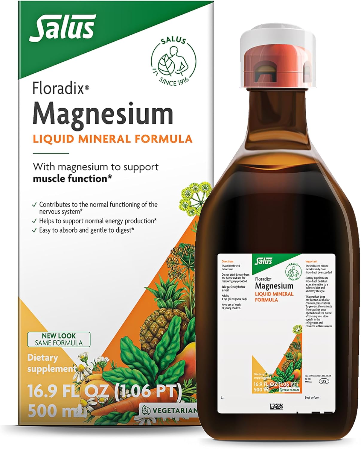 Floradix Magnesium Liquid Supplement for Nervous System Support