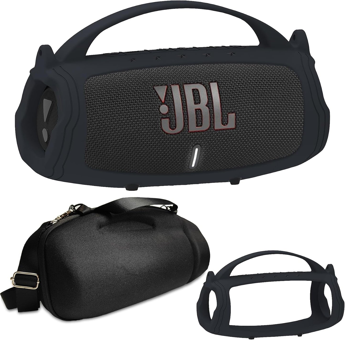 JCHPINE Silicone Cover and Hard Case for JBL Charge 4/5 Speakers