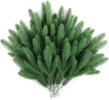 Artificial Pine Branches 150 pcs - Flexible Green Picks for DIY Decor