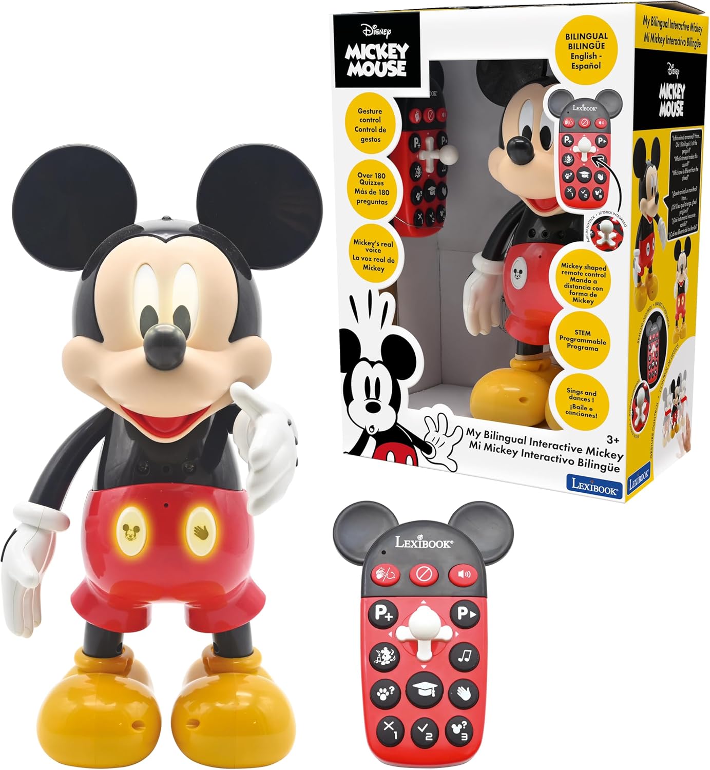 Interactive Disney Bilingual Mickey Robot - 100 Educational Quizzes
