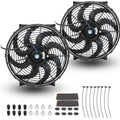 14 in Slim Push Pull Electric Radiator Cooling Fan Kit - Dual 90W