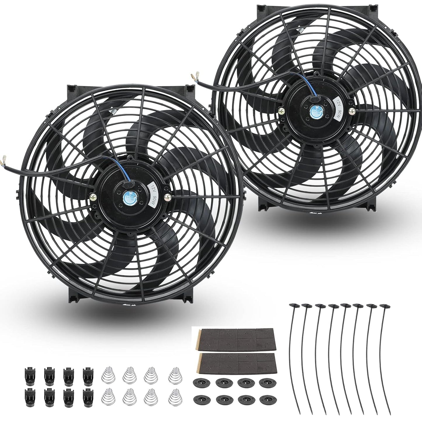 14 Inch Universal Slim Fan Push Pull Electric Radiator Cooling Kit