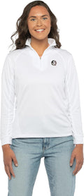 Women's Collegiate Micro Mesh Performance 1/4 Zip Pullover - Team Fan