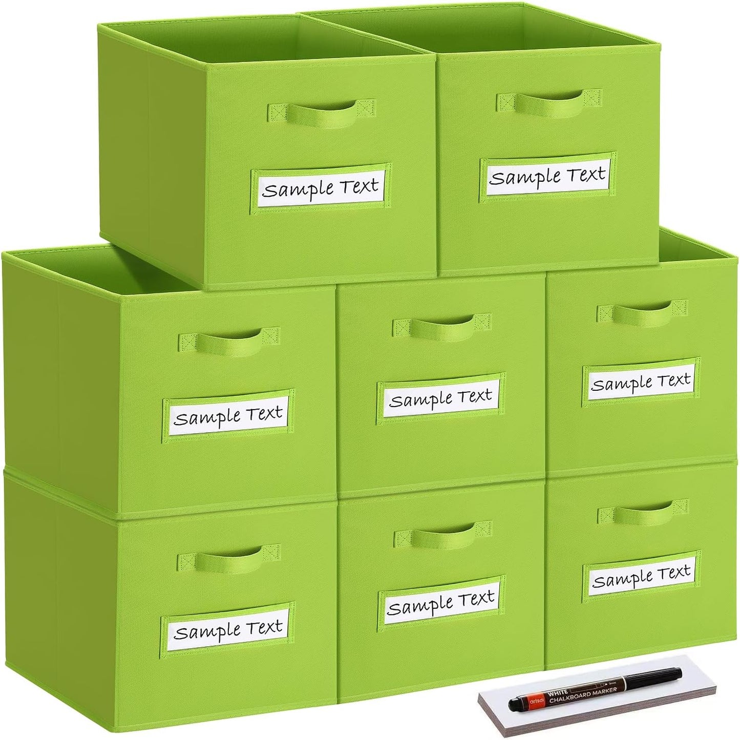 artsdi Fabric Storage Cubes 13 Inch Organizer Bins 8 Pack