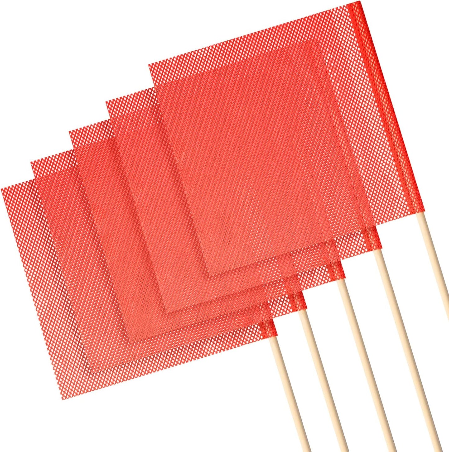 Jecery 12 Packs 18 x 18 Inch Safety Flag Warning Flags