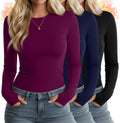 Women's Thermal Shirts 3 Pack - Slim Fit Thumbhole Tops