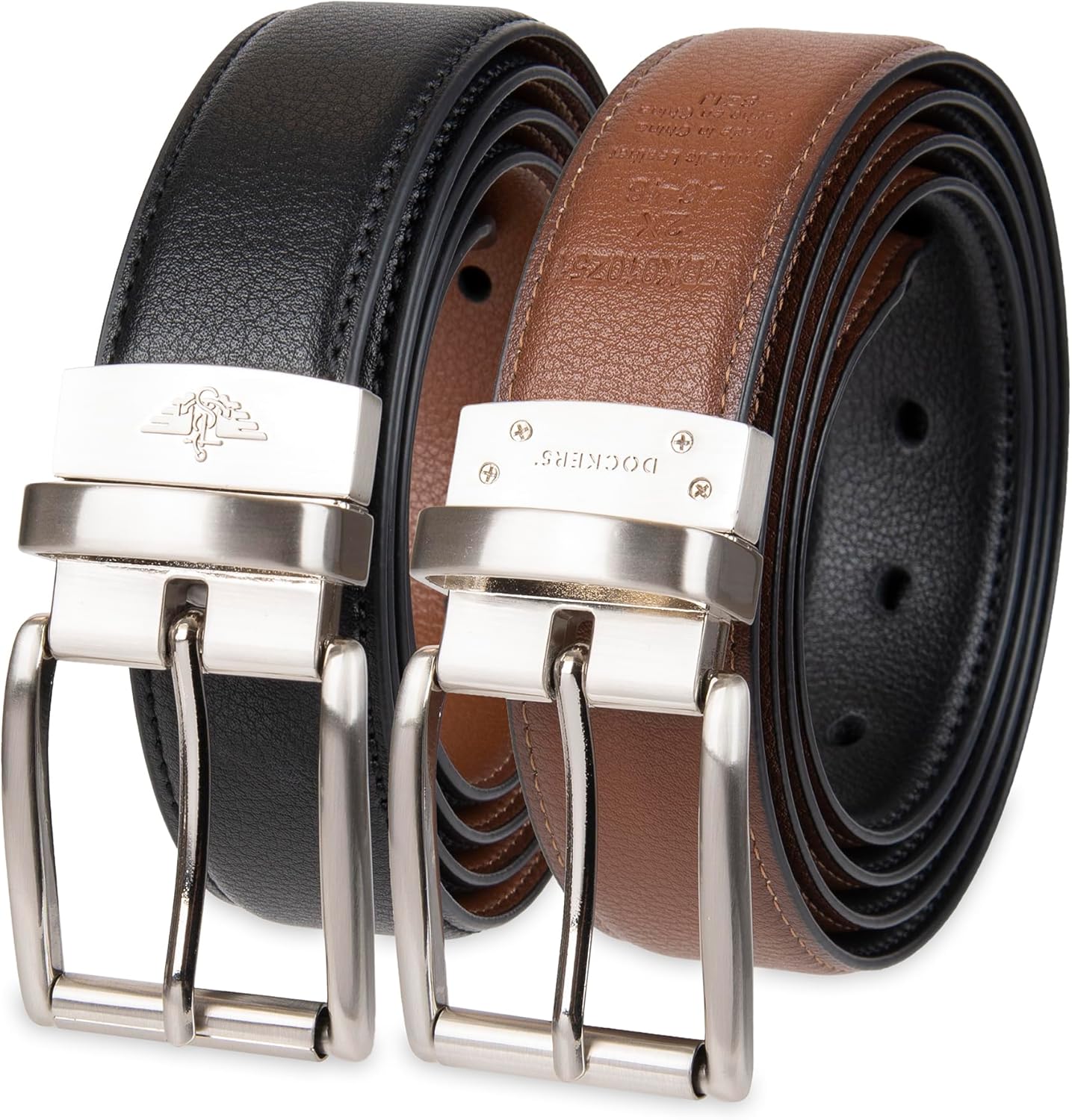 Dockers Men's Reversible Casual Dress Belt for Everyday Wear
