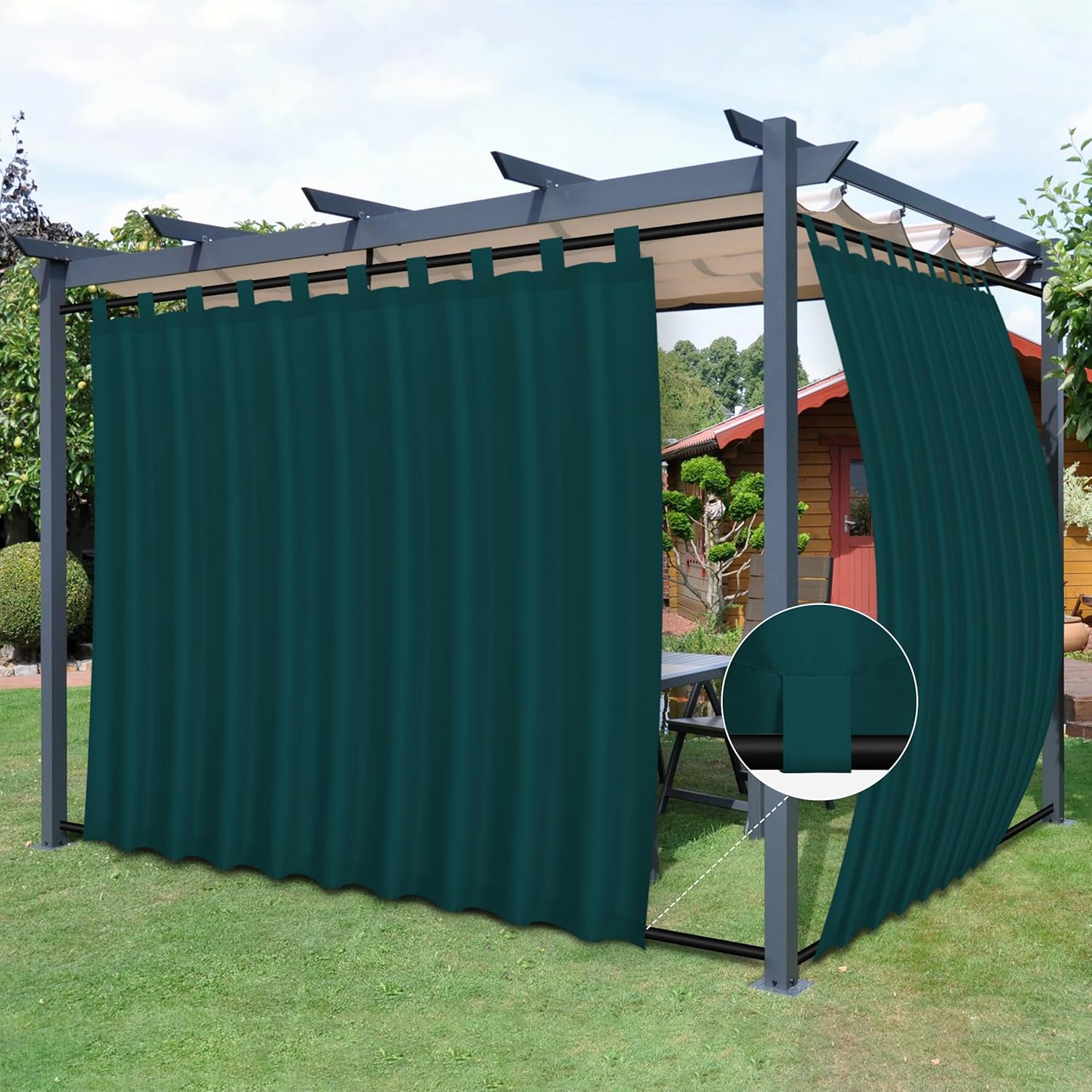 Easy-Going Outdoor Patio Curtains for Cabana and Pergola
