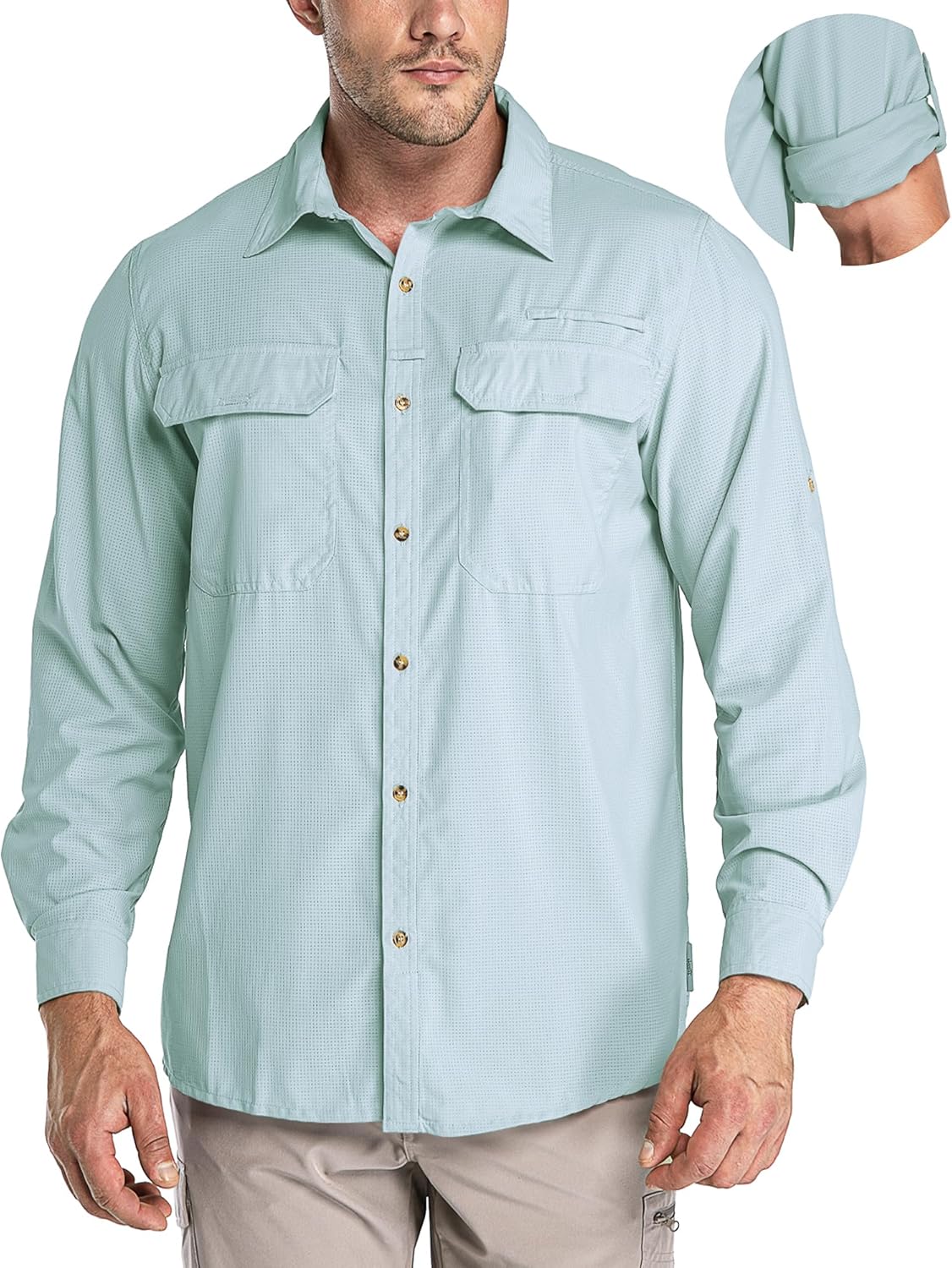 33,000ft Men's Long Sleeve Sun Protection Shirt for Outdoor Fun