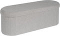 Storage Ottoman Bench 43.3 in Sherpa Folding Foot Rest - Comfortable
