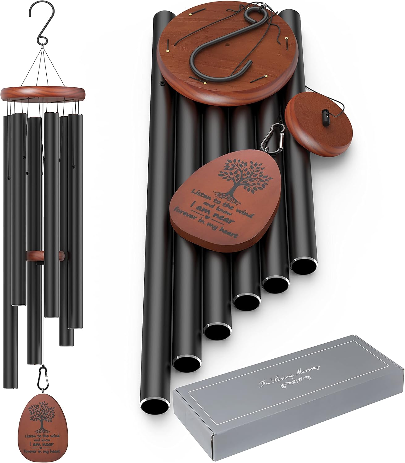 Sympathy Memorial Wind Chimes for Loss of Loved One, 41 in