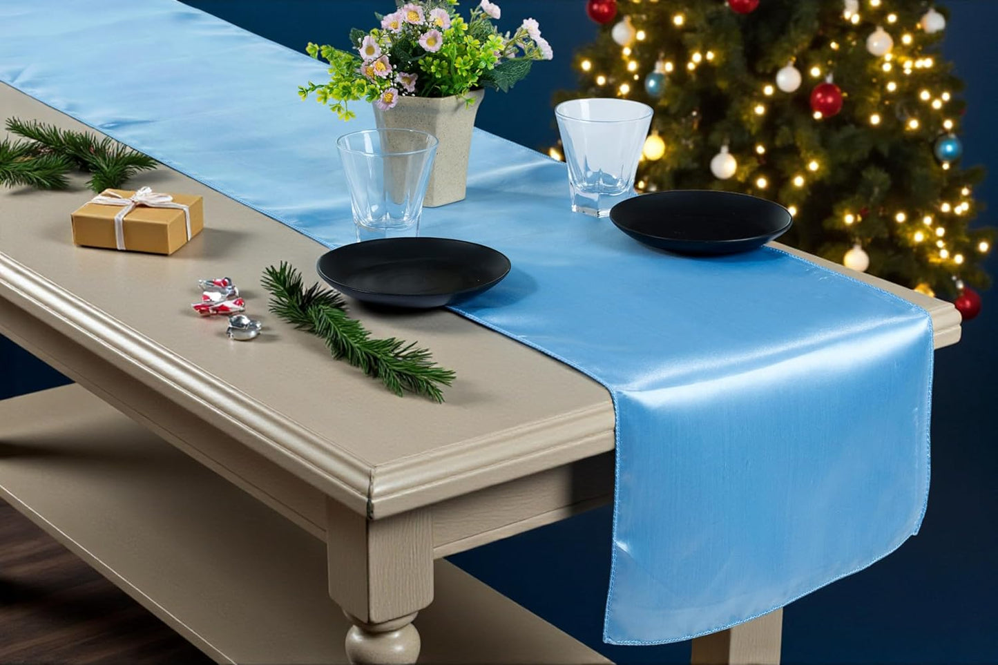 MDS Christmas Satin Table Runners - Perfect for Any Occasion