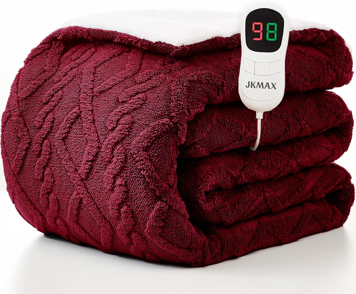 JKMAX Heated Electric Blanket Full Size for Ultimate Comfort