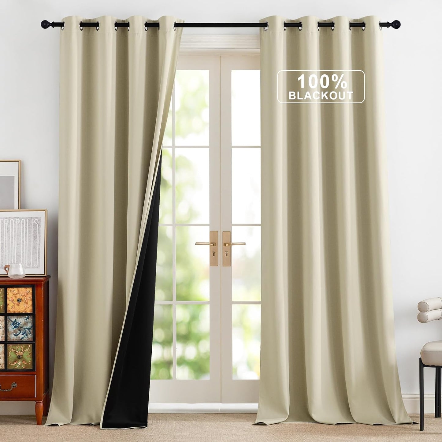 NICETOWN Blackout Curtains for Bedroom, 100% Blackout Drapery