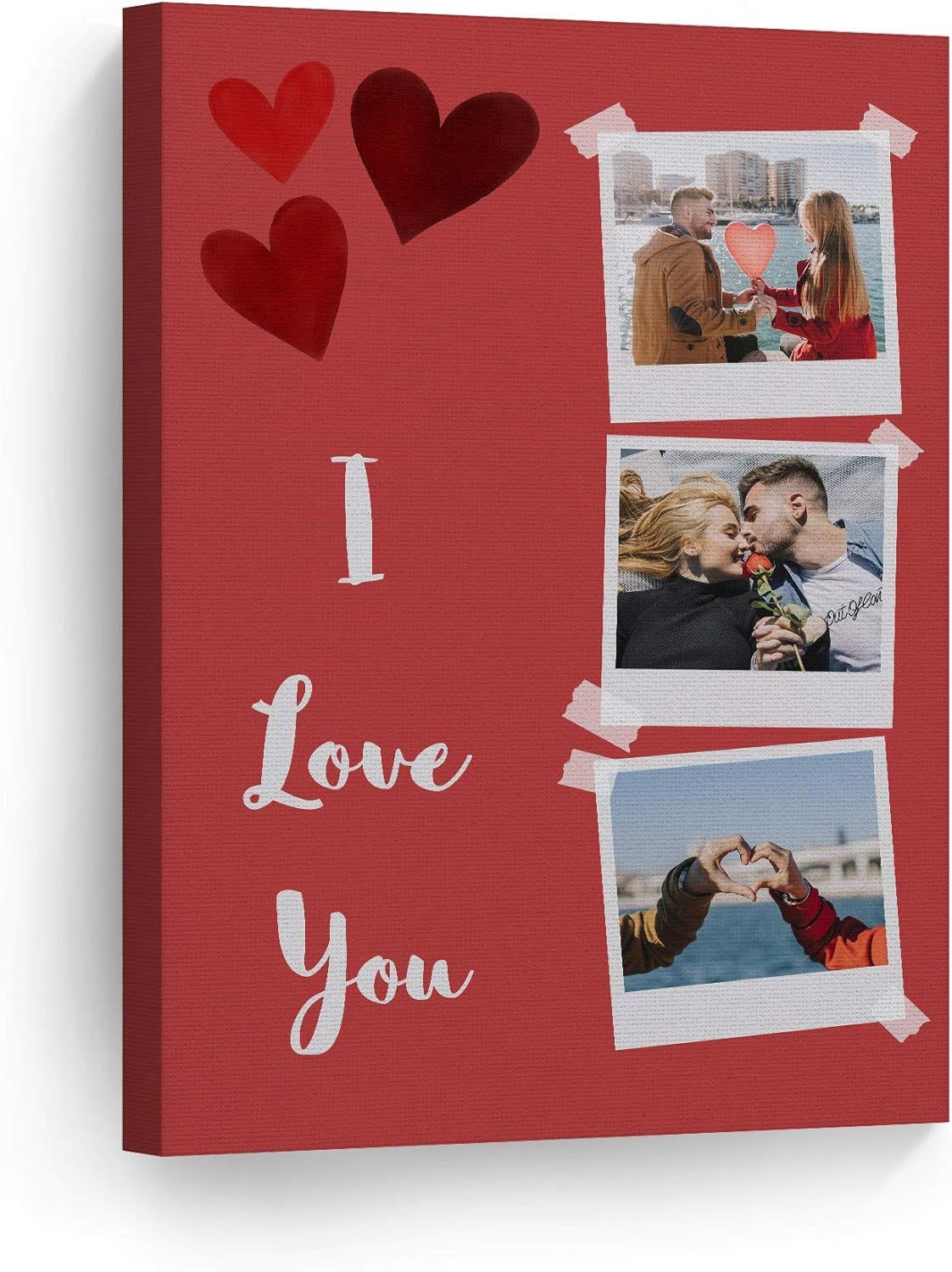 Custom Photo Print Canvas Art for Love Theme Decor