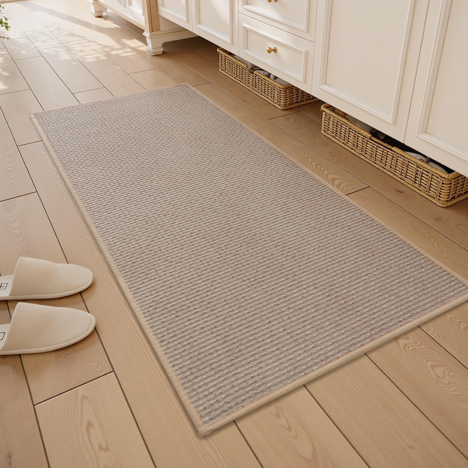 RESARE Non Slip Bathroom Runner - Super Absorbent Bath Mat
