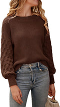 Women's Chunky Knit Pullover Sweater - Cozy Slouchy Fall Essential