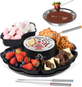 2 in 1 Electric Smores Maker & Fondue Pot - Tabletop Roaster
