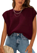 PRETTYGARDEN Womens Crochet Cap Sleeve Sweater Tank - Breathable Shoes