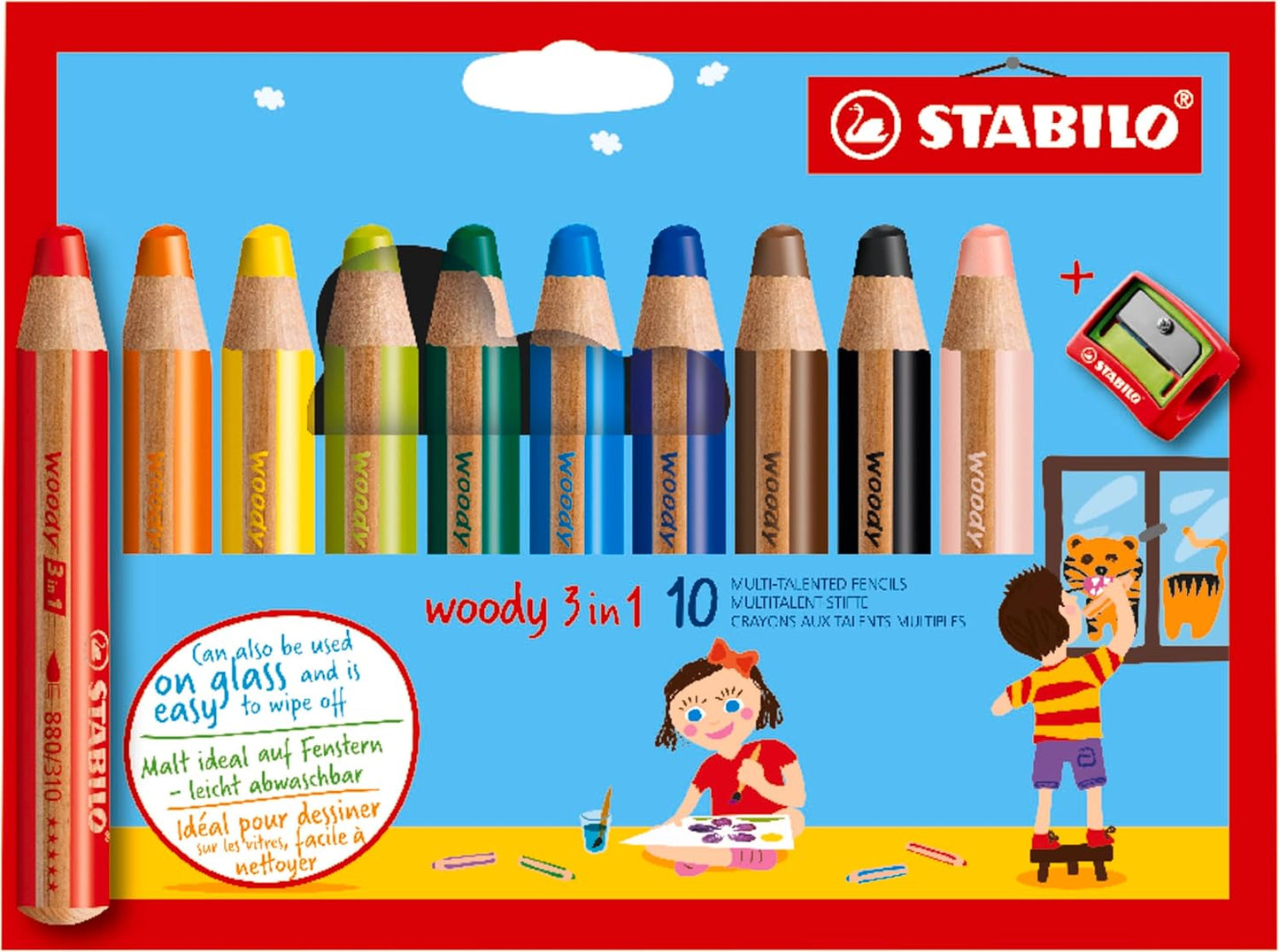 STABILO Multi-Talented Pencil woody 3 in 1 - Perfect for Kids