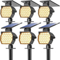 Solar Spot Lights Outdoor 6 Pack - Bright 23 LED Landscape Lights