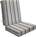 Honeycomb Outdoor Highback Chair Cushion 21in x 42in - Stripe Stone