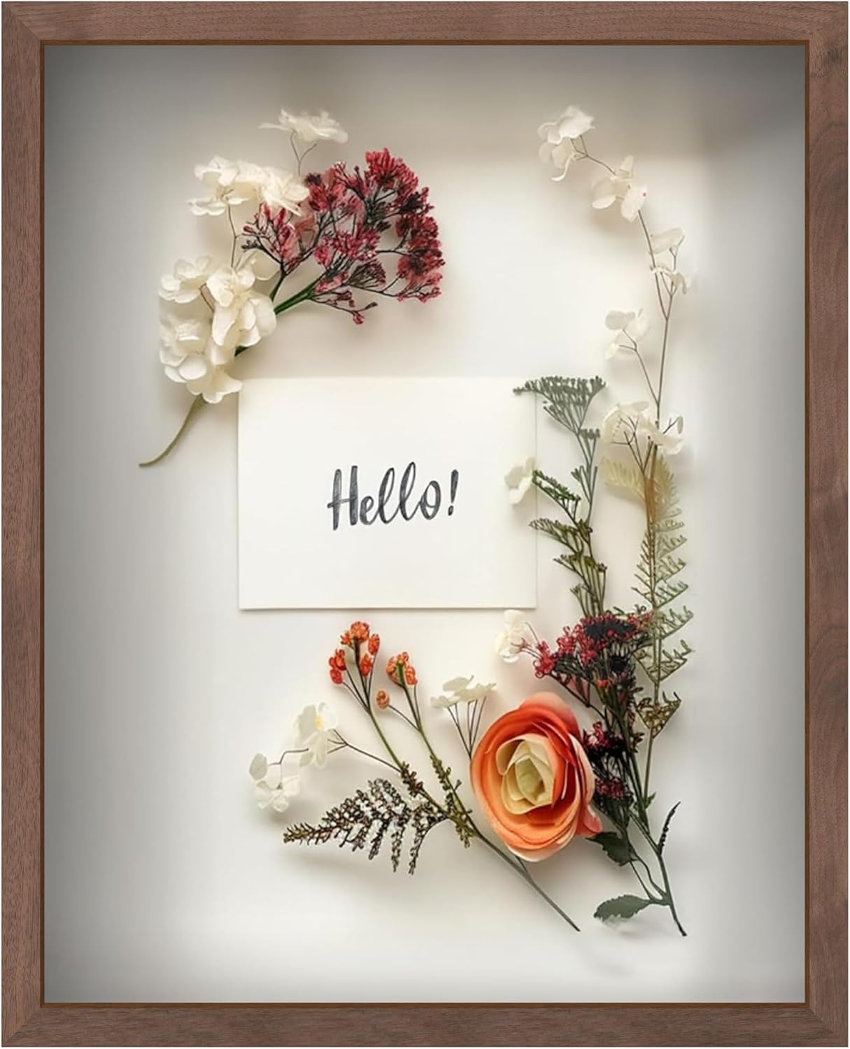 16 x 20 Dark Oak Wooden Shadow Box Frame for Memorable Displays