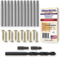 #9x3 Steel Screws Permanent Door Hinge Repair Kit - 12 Pack