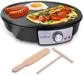 NutriChef 12 Electric Griddle & Crepe Maker | Nonstick Hot Plate
