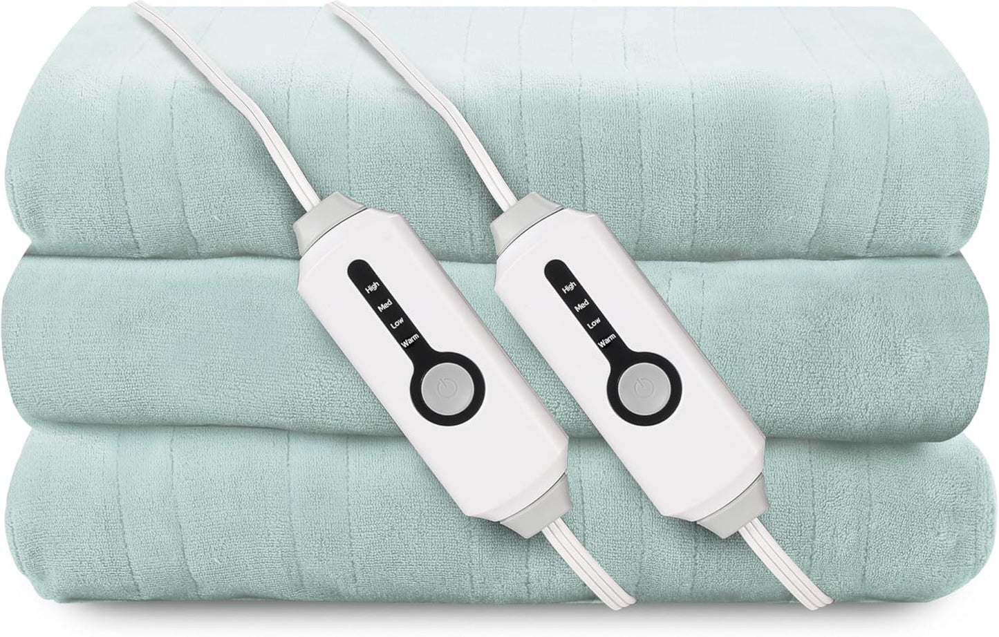Electric Heated Blanket King Size 90x100 Soft Coral Fleece