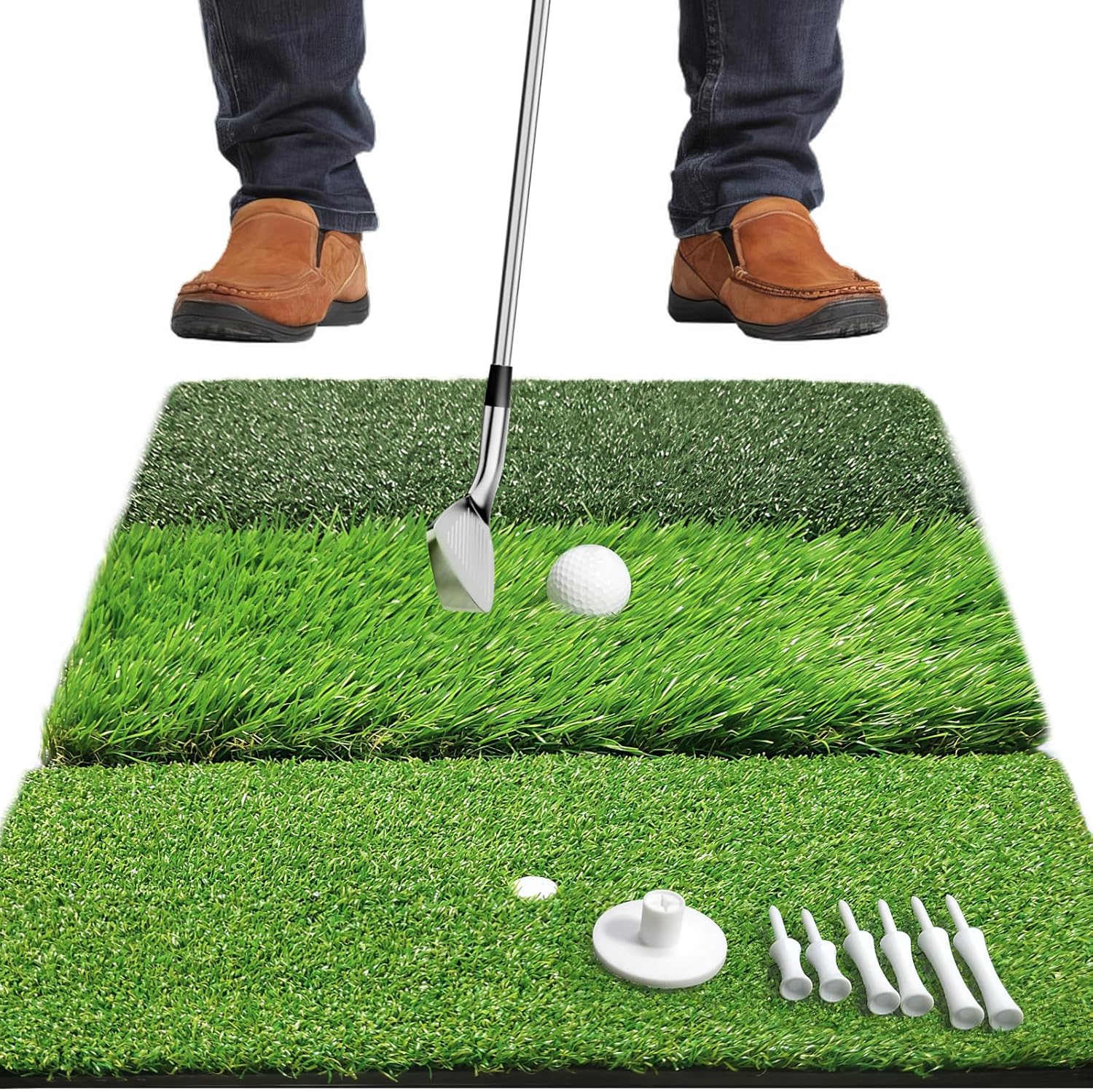 Golf Hitting Mat for Swing Path Feedback Detection Training