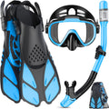 Snorkeling Gear for Adults Men Women 4 in 1 Snorkel Set - Travel Ready
